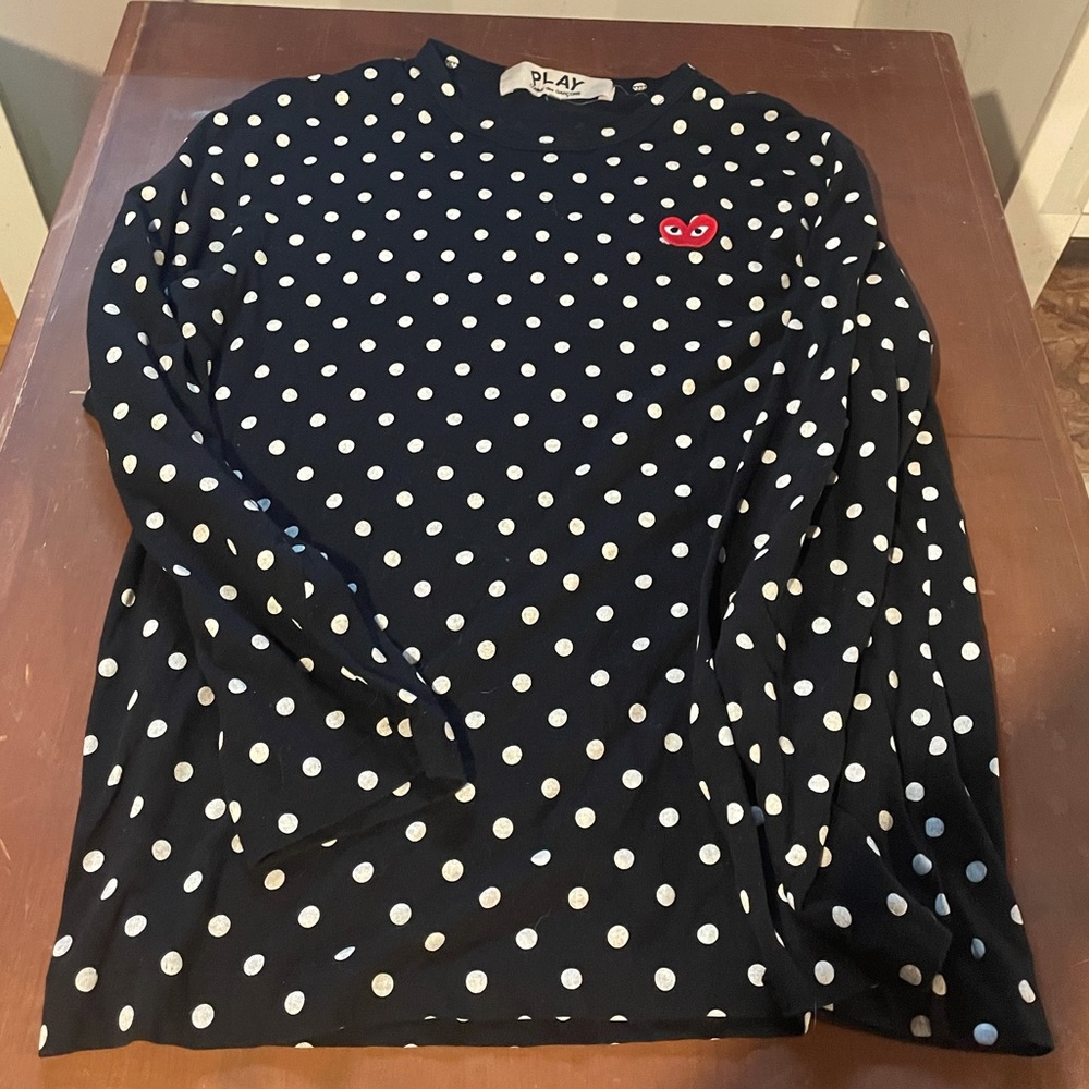Comme Des Garçon Polka Dot Long Sleeve